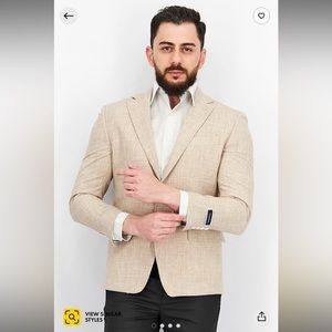 New Mens‎ Club Room Classic Fit Herringbone Notch Collar Blazer